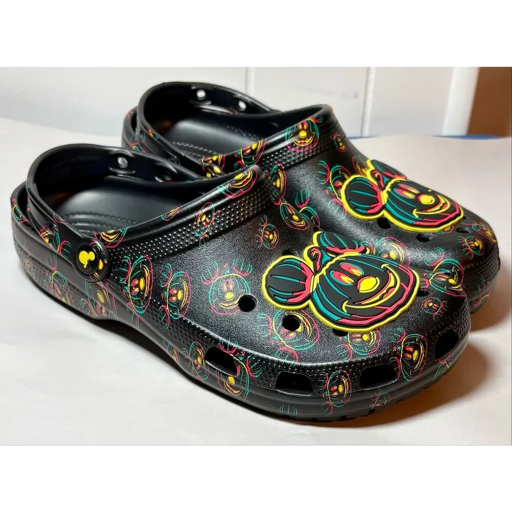 Disney Parks 2023 Halloween Mickey Mouse Pumpkin Adult Crocs Clogs Size M9 / W11
